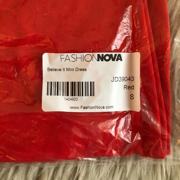 NWT Fashion Nova Mini Dress in Red Size Small - Picture 6 of 6